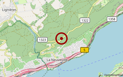 Navigation zum Campingplatz Camping Plage La Neuveville