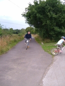 the lane outside the gate