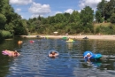 Teich und Strand