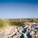 Campingplatz vom Strand sehen