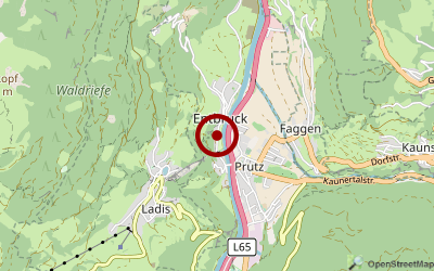 Navigation zum Campingplatz Aktiv-Camping Prutz / Tirol