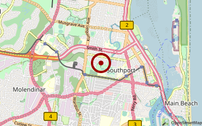 Navigation zum Campingplatz Southport Tourist Park