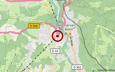 Navigation zum Campingplatz Les Domes De Miage